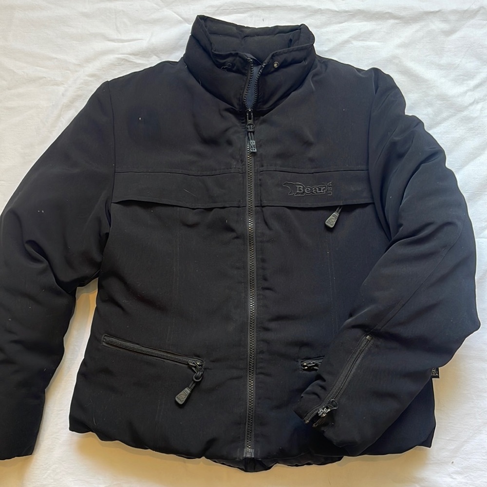 BEAR USA BLACK JACKET KIDS SIZE MEDIUM